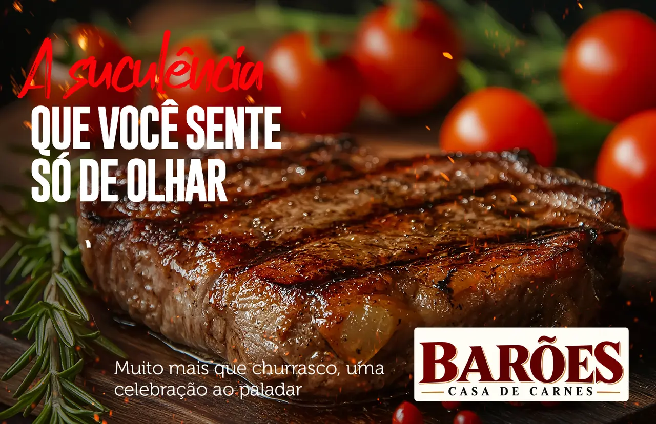 Peça publicitária da Barões Casa de Carnes